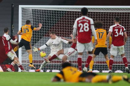 Match entre Wolverhamtpon et Arsenal Match de Premier Legue Anglaise